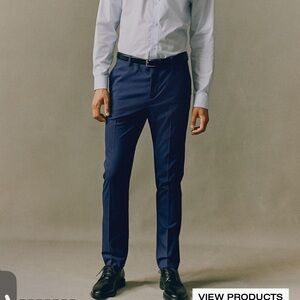 H&M skinny navy blue suit pants